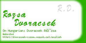 rozsa dvoracsek business card